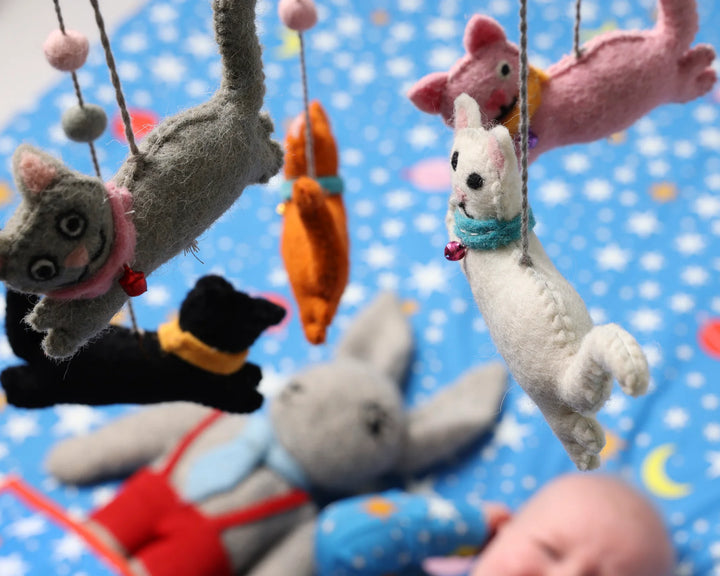 Kip & Co Meow Baby Felted Wool Mobile