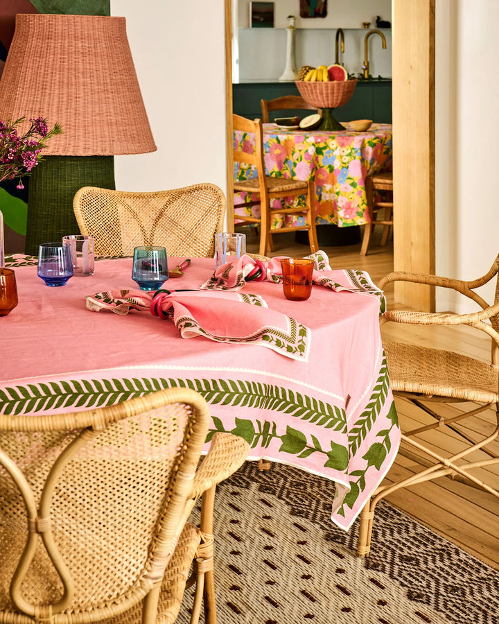 Kip & Co Flower Chain Embroidered Tablecloth