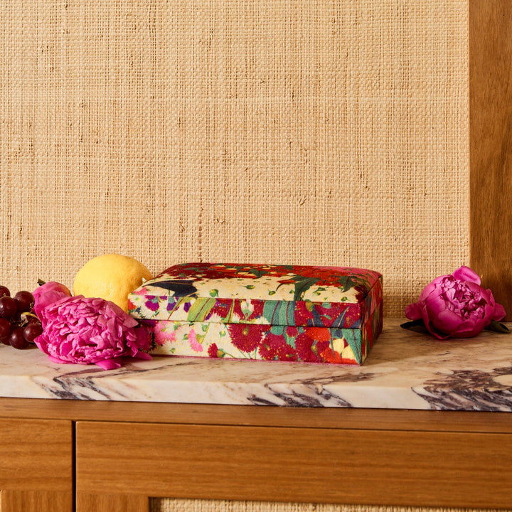 Kip & Co Australian Bush Blossom Velvet Jewellery Box Small