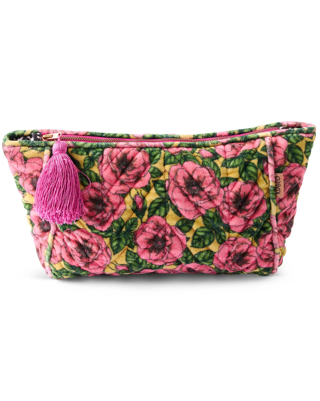 Kip & Co Golden Peony Velvet Toiletry Bag