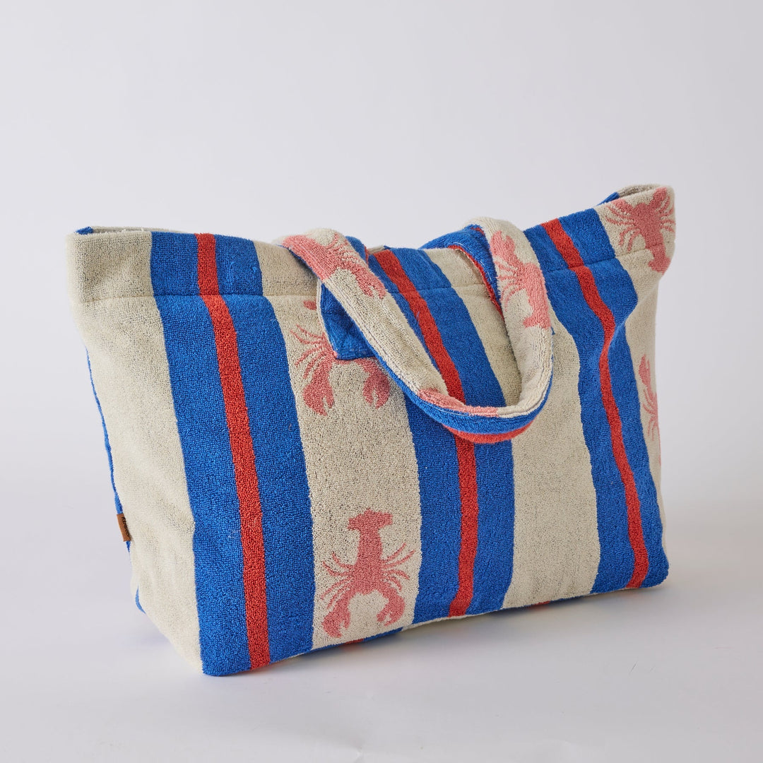 Kip & Co Lobster Fan Club Terry Oversized Beach Bag