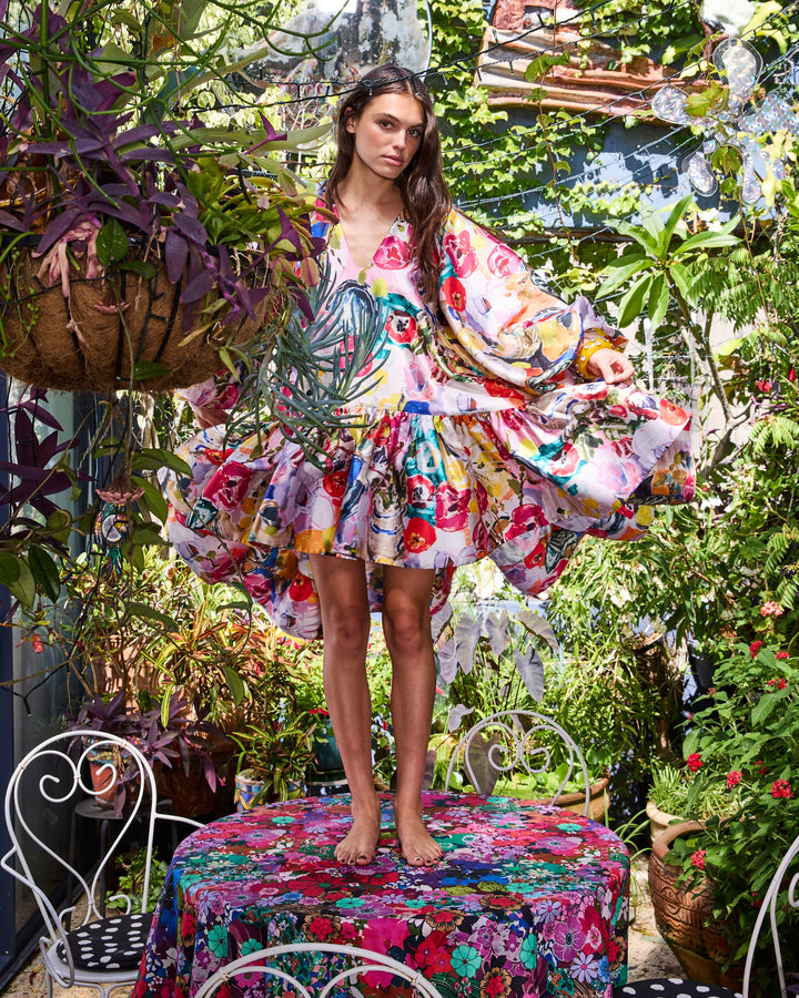 Kip & Co x Romance Was Born Flower Power Pink Tablecloth