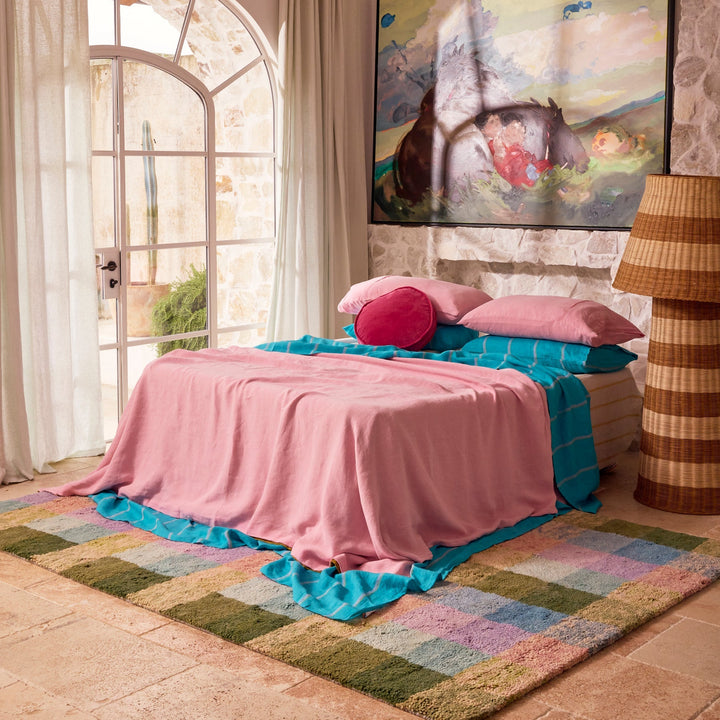Kip & Co Sorbet Tartan Felted Wool Rug