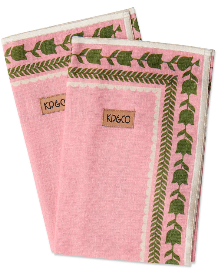Kip & Co Flower Chain Embroidered 4P Napkin Set