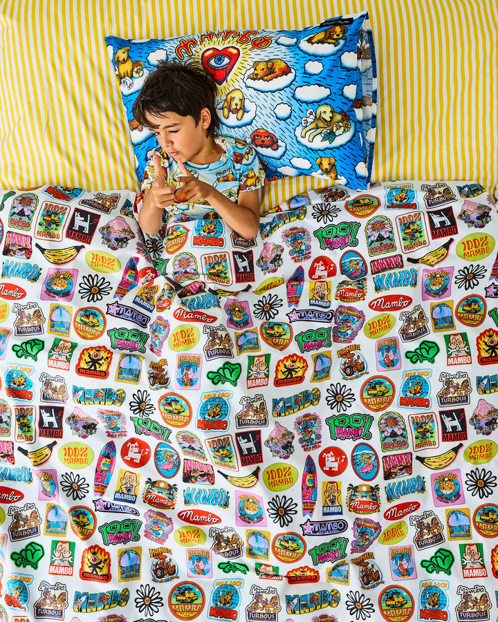 Kip & Co x Mambo Sticker Club Organic Cotton Quilt Cover