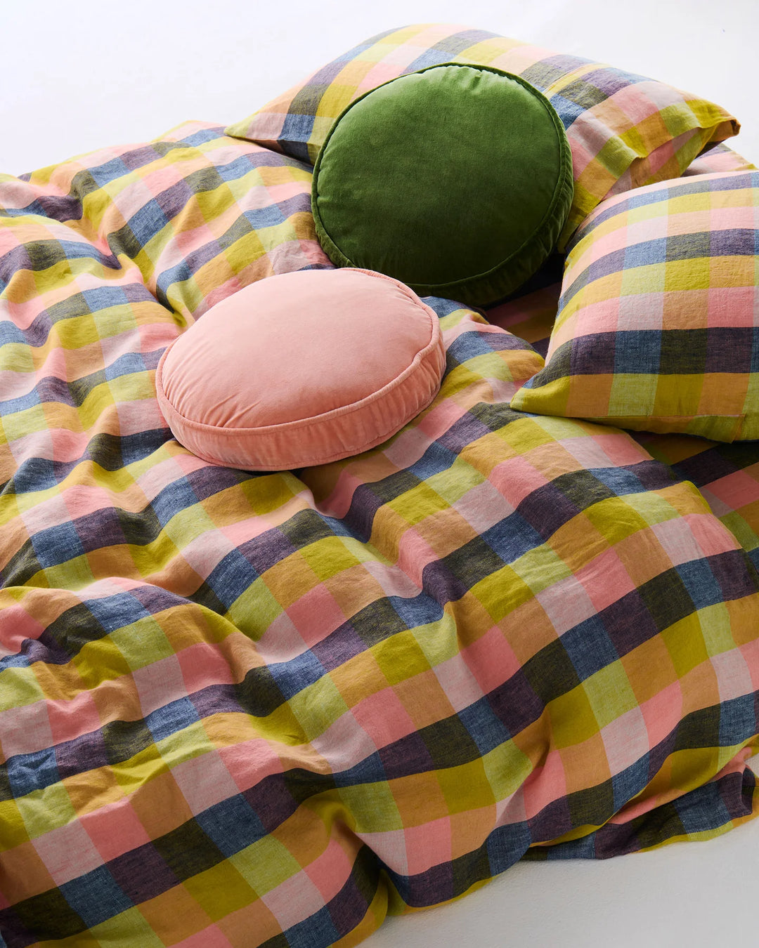 Kip & Co Campsite Velvet Pea Cushion