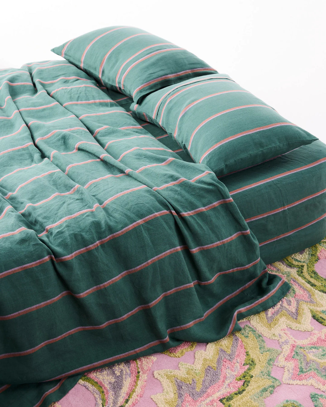 Kip & Co Wakame Crush Stripe Linen Pillowcases