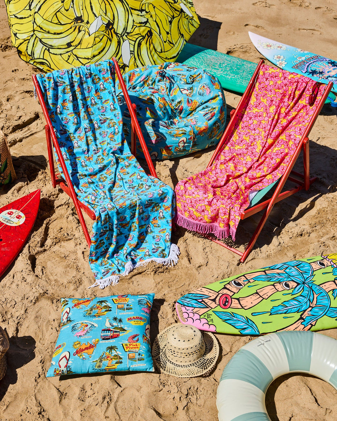 Kip & Co x Mambo Mambo World Printed Terry Beach Towel