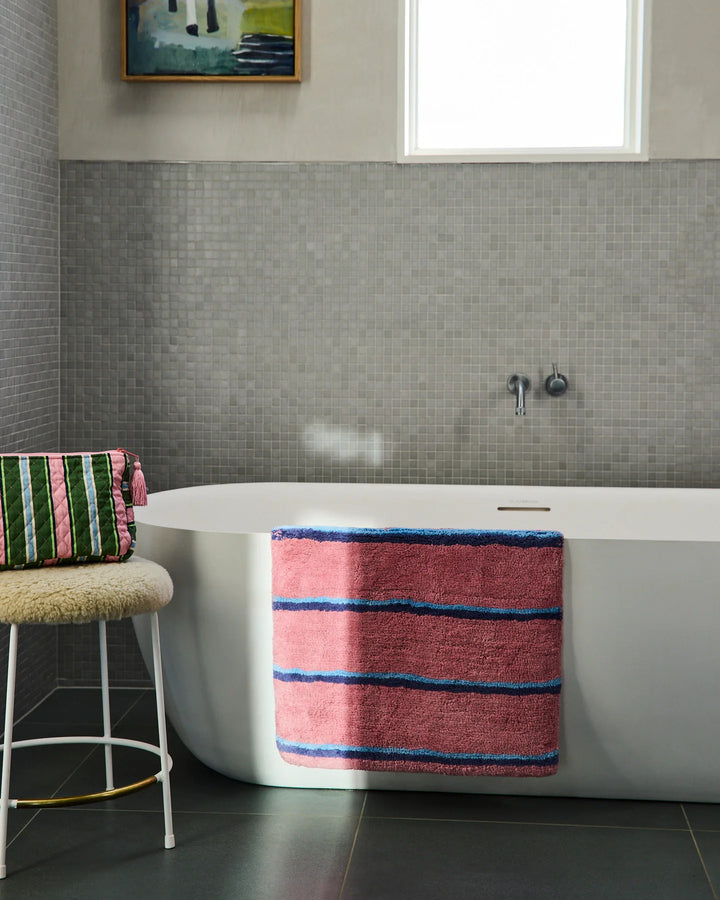 Kip & Co Blushing Stripe Bamboo Bath Mat
