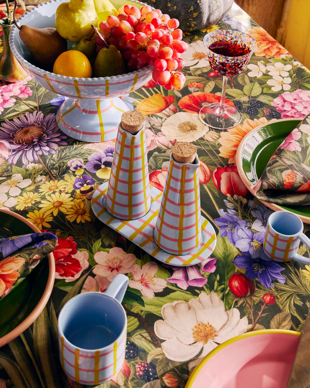Kip & Co Callaway Tartan Oil and Vinegar Set