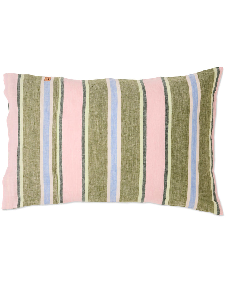 Kip & Co Cactus Stripe Linen Pillowcases