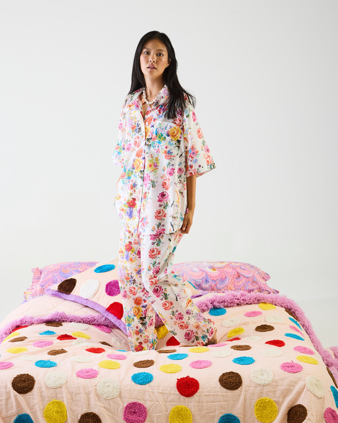 Kip & Co x Romance Was Born Shag Spot Cotton Bedspread