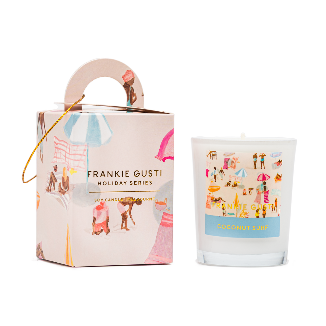 Frankie Gusti Holiday Series Ornament Candle - Coconut Surf