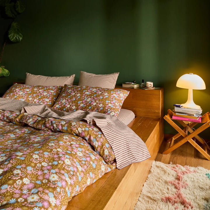 Sage x Clare Cordell Cotton Fitted Sheet - Rosewood