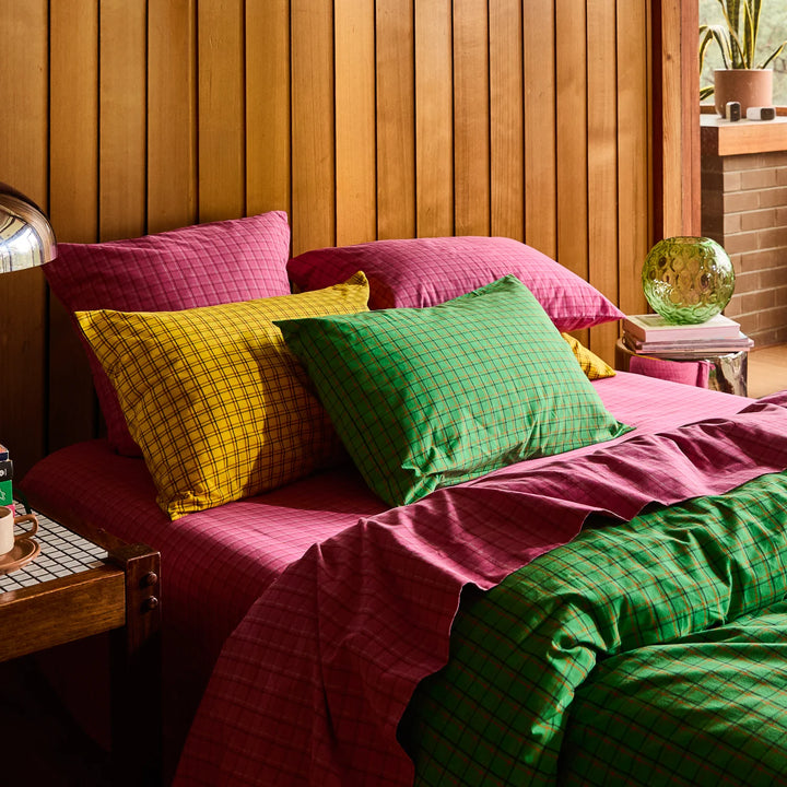 Sage x Clare Cosmin Cotton Fitted Sheet - Pansy