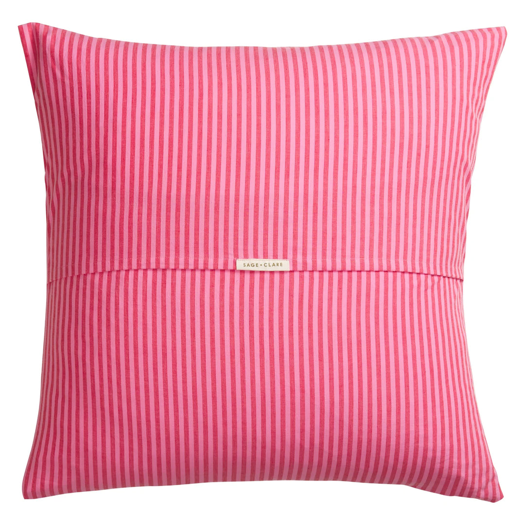 Sage x Clare Cordell Cotton Euro Pillowcase Set - Scarlet