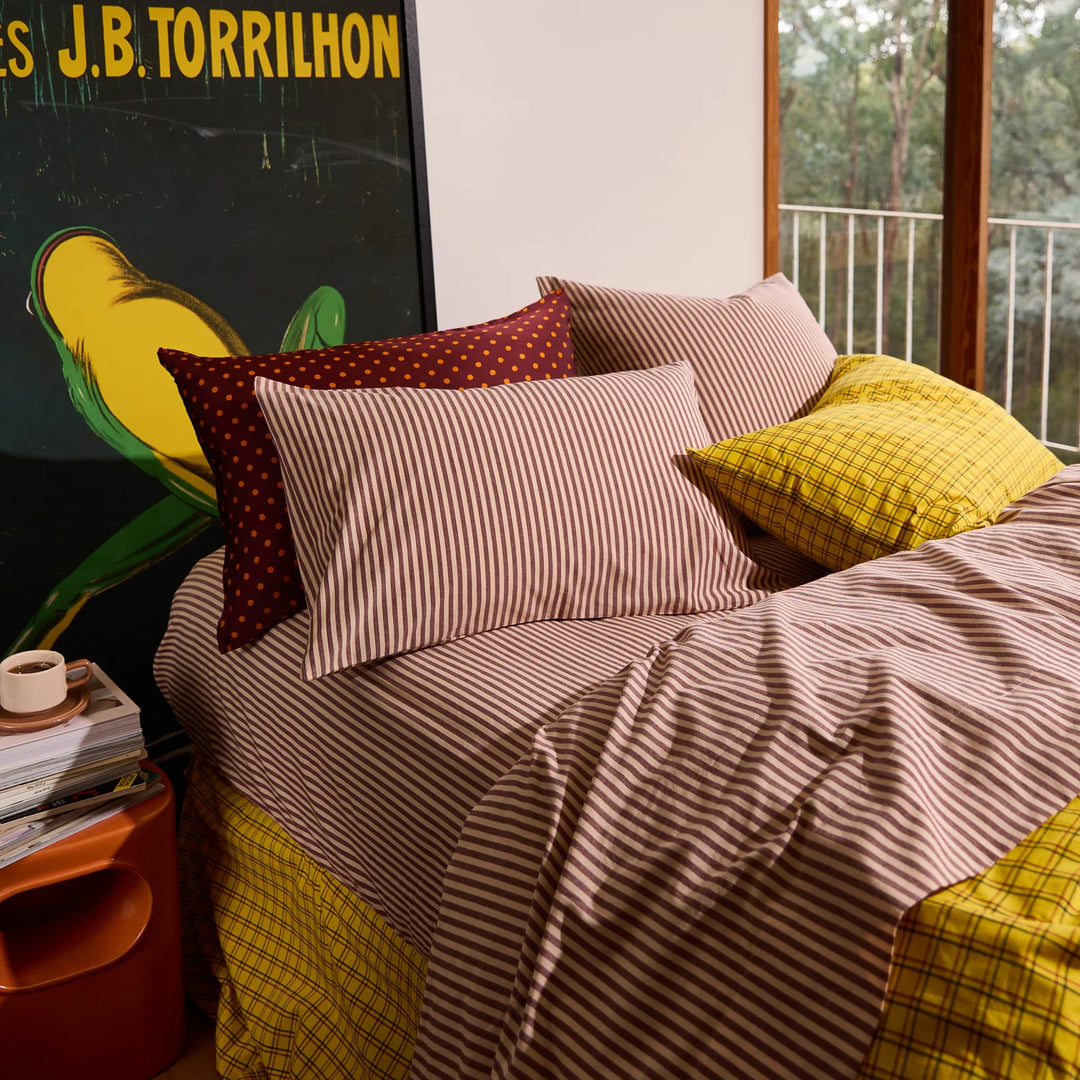 Sage x Clare Cordell Cotton Fitted Sheet - Rosewood