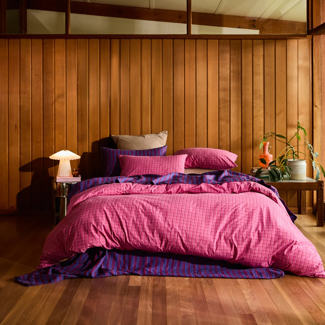 Sage x Clare Cosmin Cotton Quilt Cover - Pansy