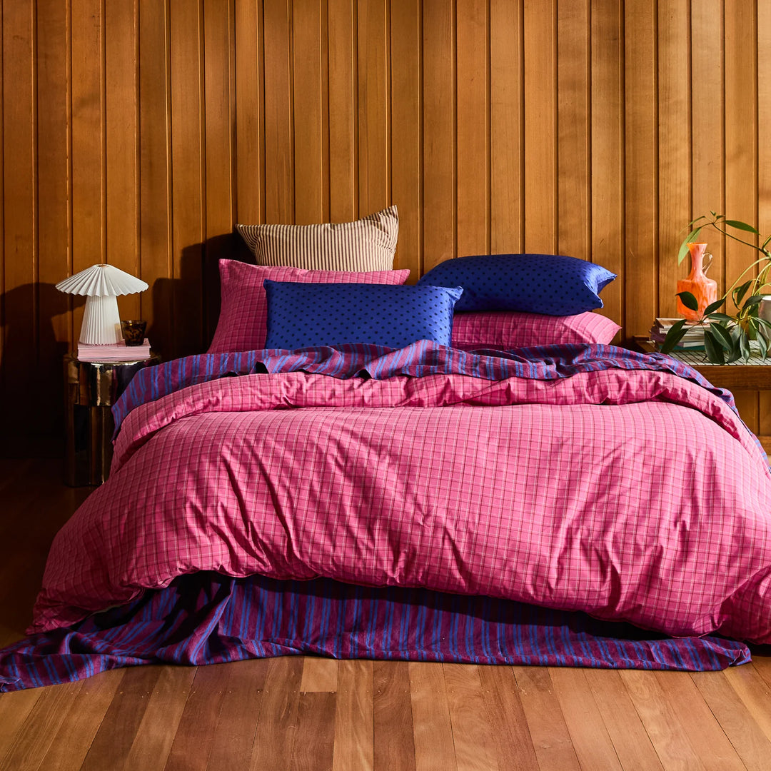 Sage x Clare Cosmin Cotton Quilt Cover - Pansy