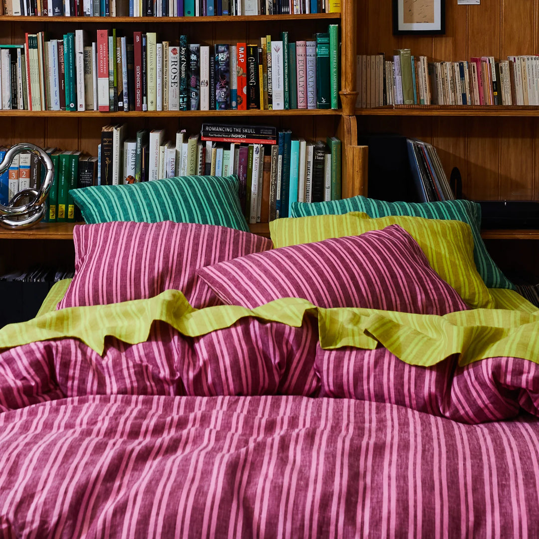 Sage x Clare Nadine Linen Pillowcase Set - Mahogany