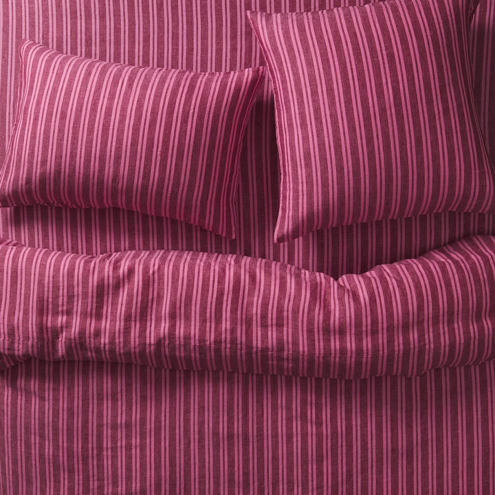 Sage x Clare Nadine Linen Quilt Cover- Mahogany