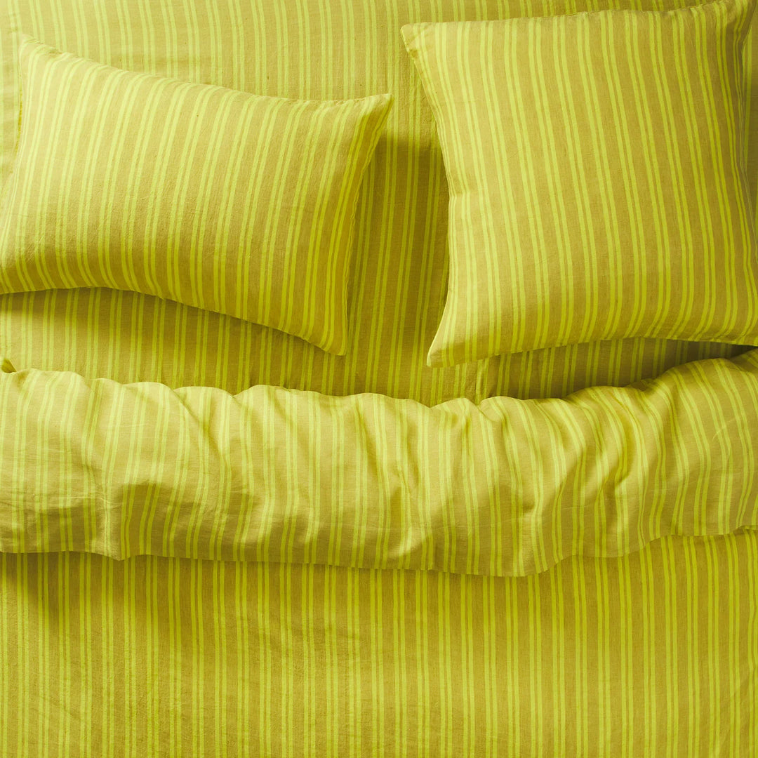 Sage x Claire Nadine Linen Fitted Sheet - Olive