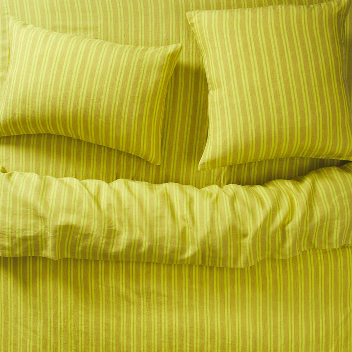 Sage x Claire Nadine Linen Fitted Sheet - Olive