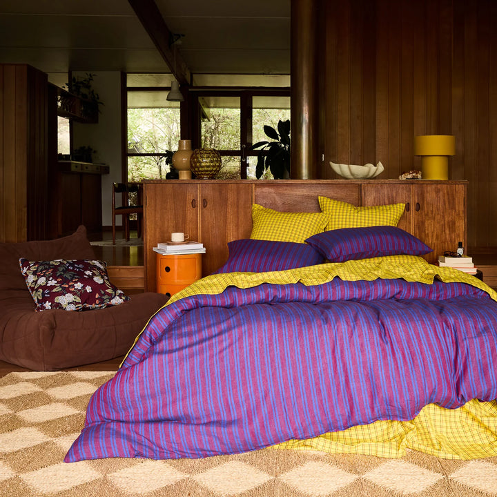 Sage x Clare Nadine Linen Quilt Cover - Burnt Sienna
