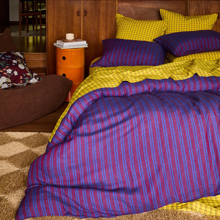 Sage x Clare Nadine Linen Quilt Cover - Burnt Sienna