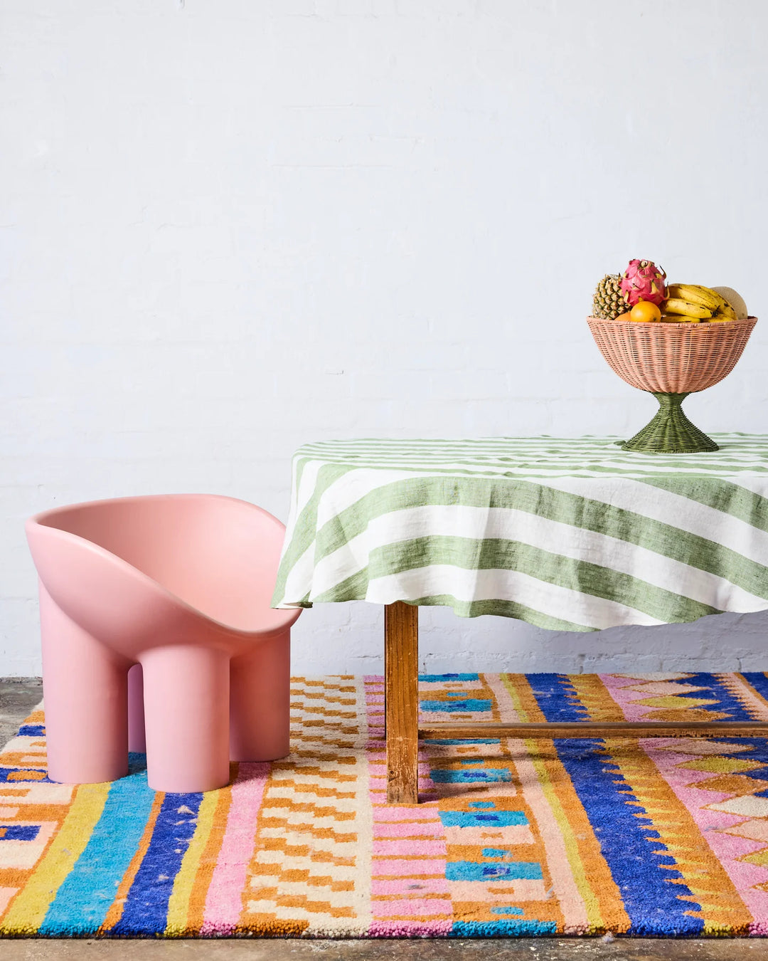 Kip & Co Moss Stripe Tablecloth
