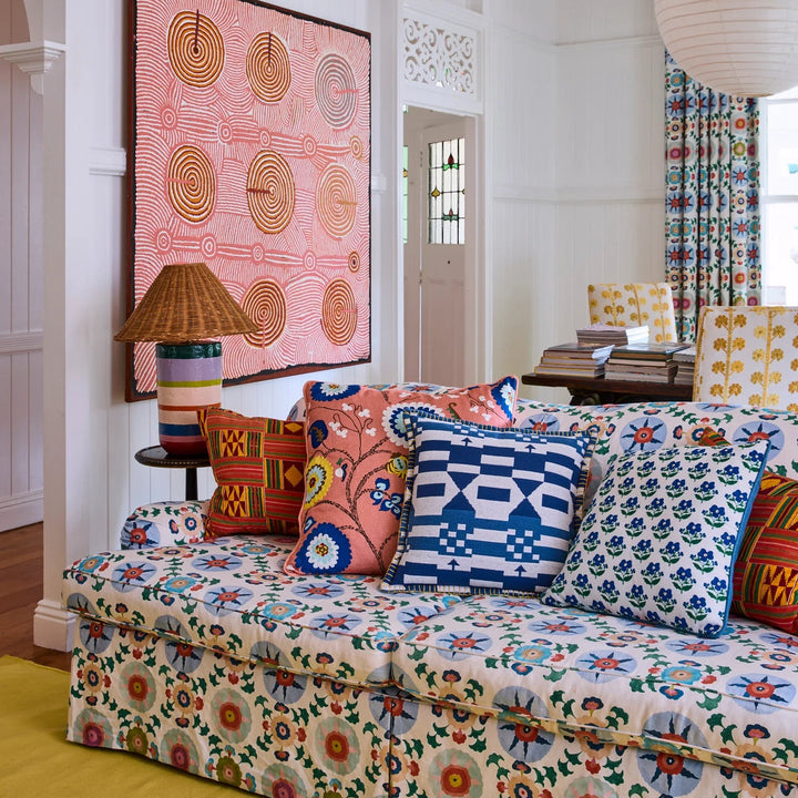 Kip & Co x Anna Spiro Tik Tak Woven Cushion