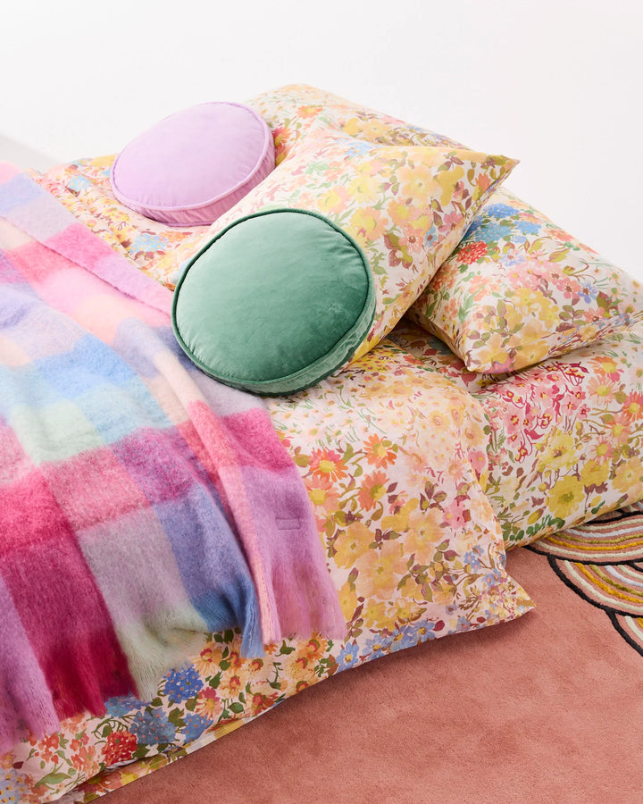 Kip & Co Forever Floral Butter Linen Fitted Sheet