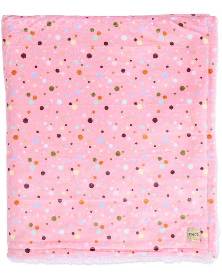 Kip & Co Polkadot Pink Kids Kuddle Blanket