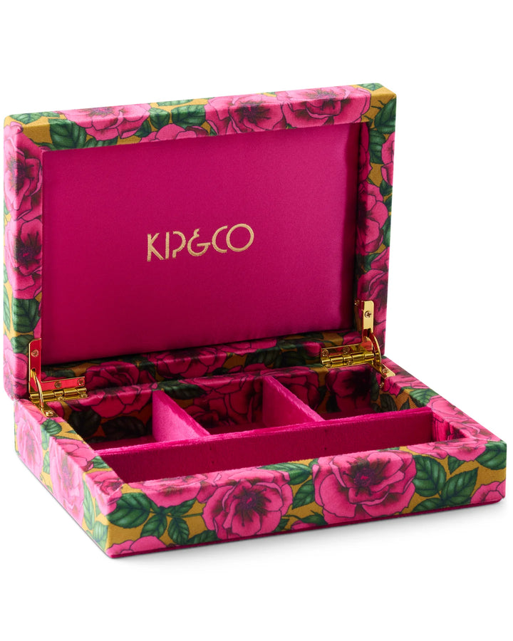 Kip & Co Golden Peony Velvet Jewellery Box Small