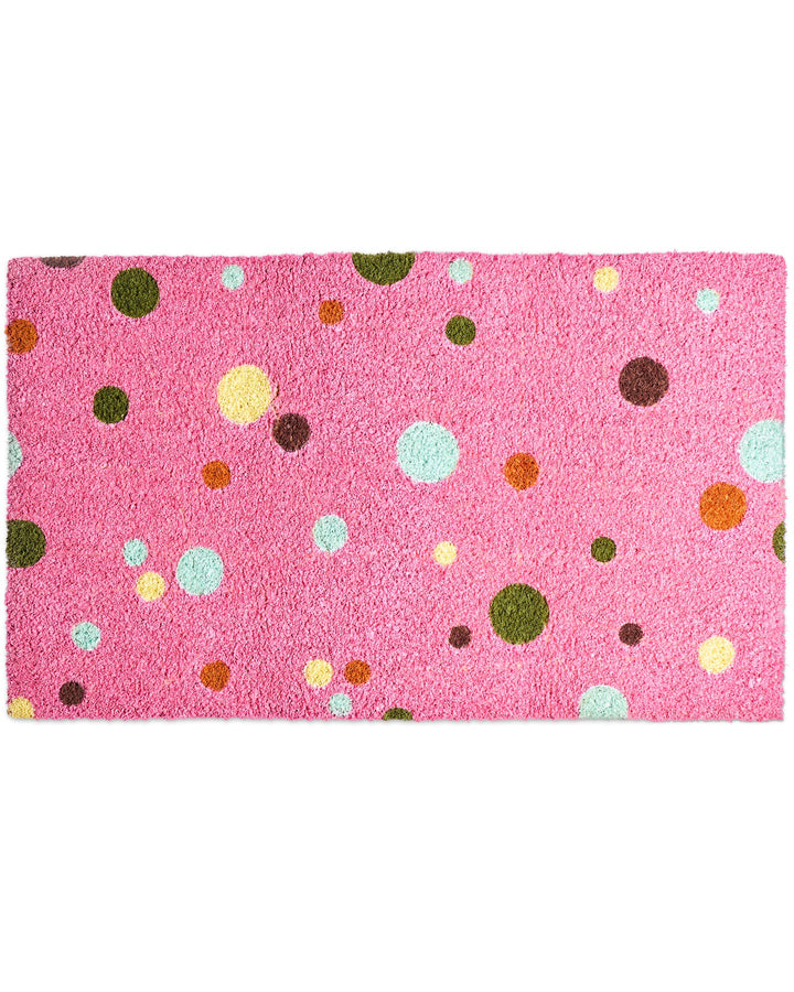 Kip & Co Polkadot Pink Coir Door Mat