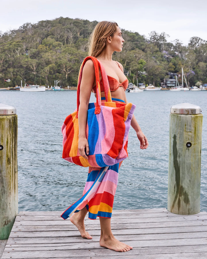 Kip & Co Surfs Up Terry Oversized Beach Bag