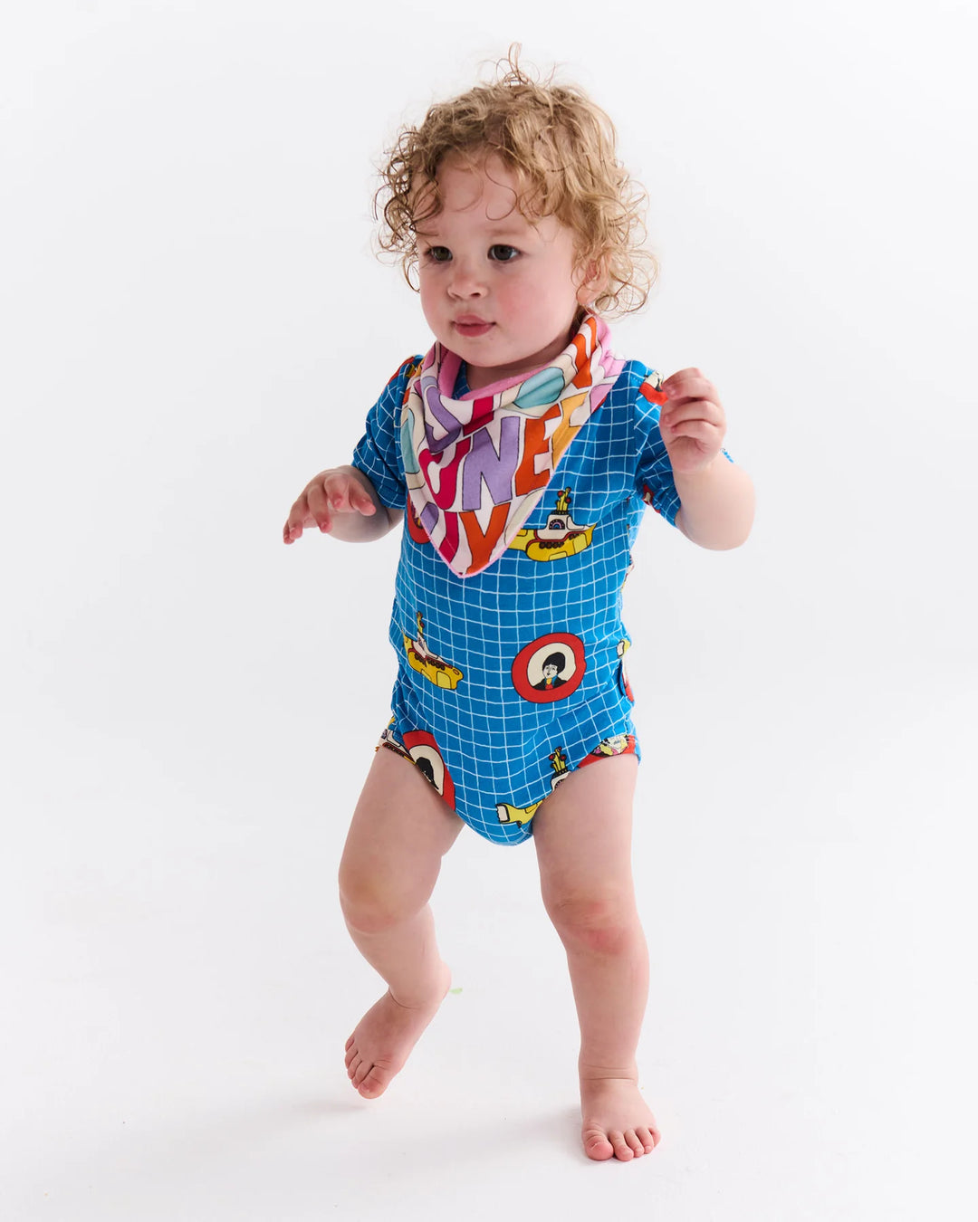 Kip & Co x The Beatles Yellow Submarine Organic Short Sleeve Romper