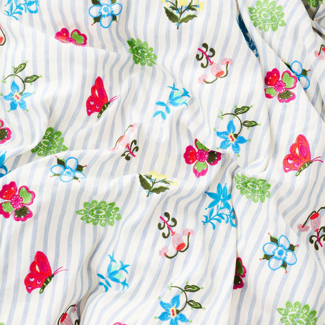 Kip & Co x Anna Spiro Malabar Floral Embroidered Linen Quilt Cover