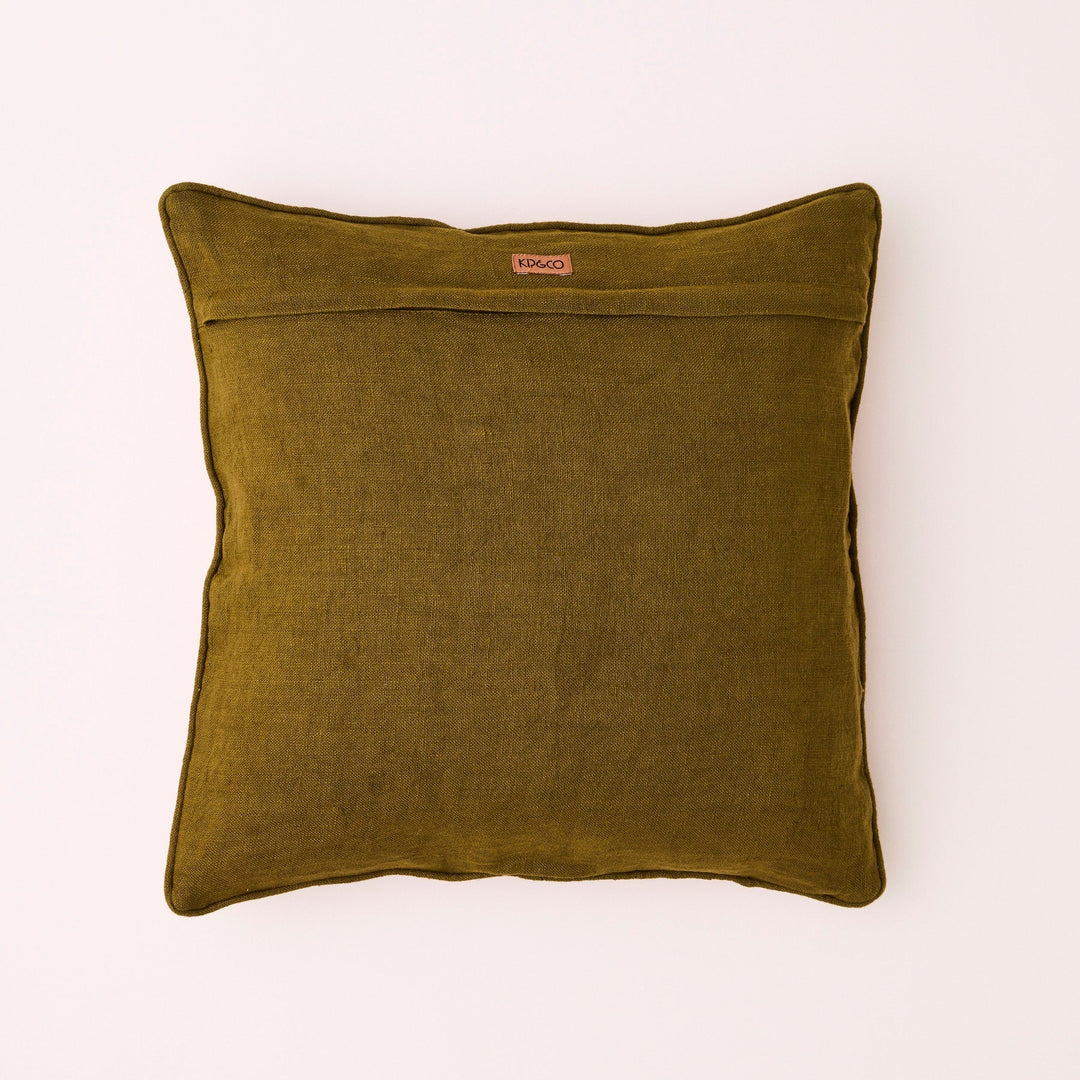 Kip & Co Warm Floral Breeze Embroidered Cushion
