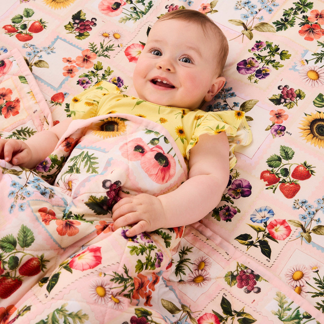 Kip & Co Sweet Life Organic Cotton Quilted Cot Bedspread