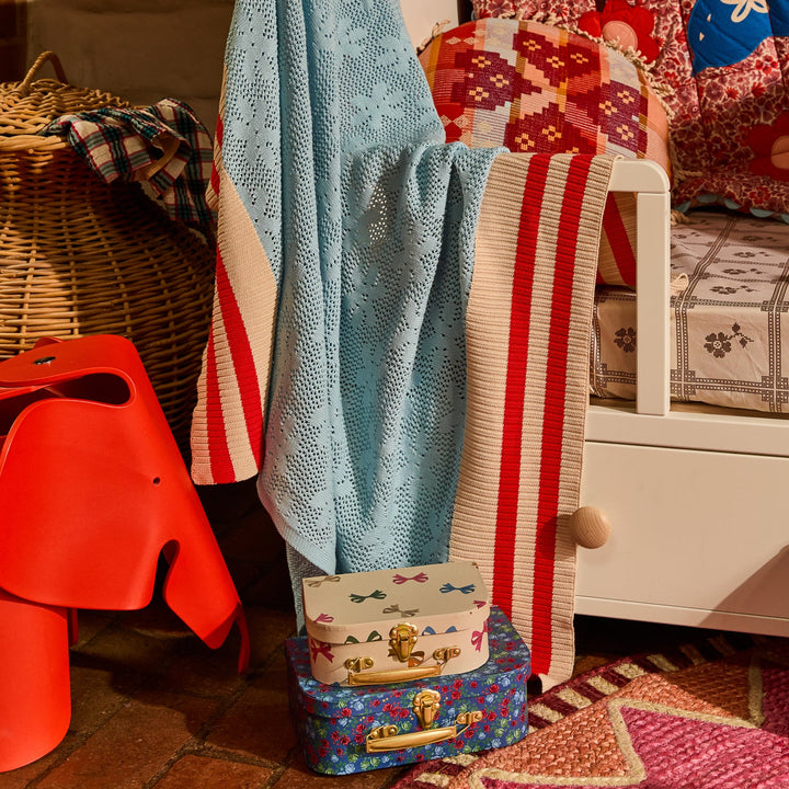 Sage x Clare Tabitha Baby Blanket - Calcite Blue