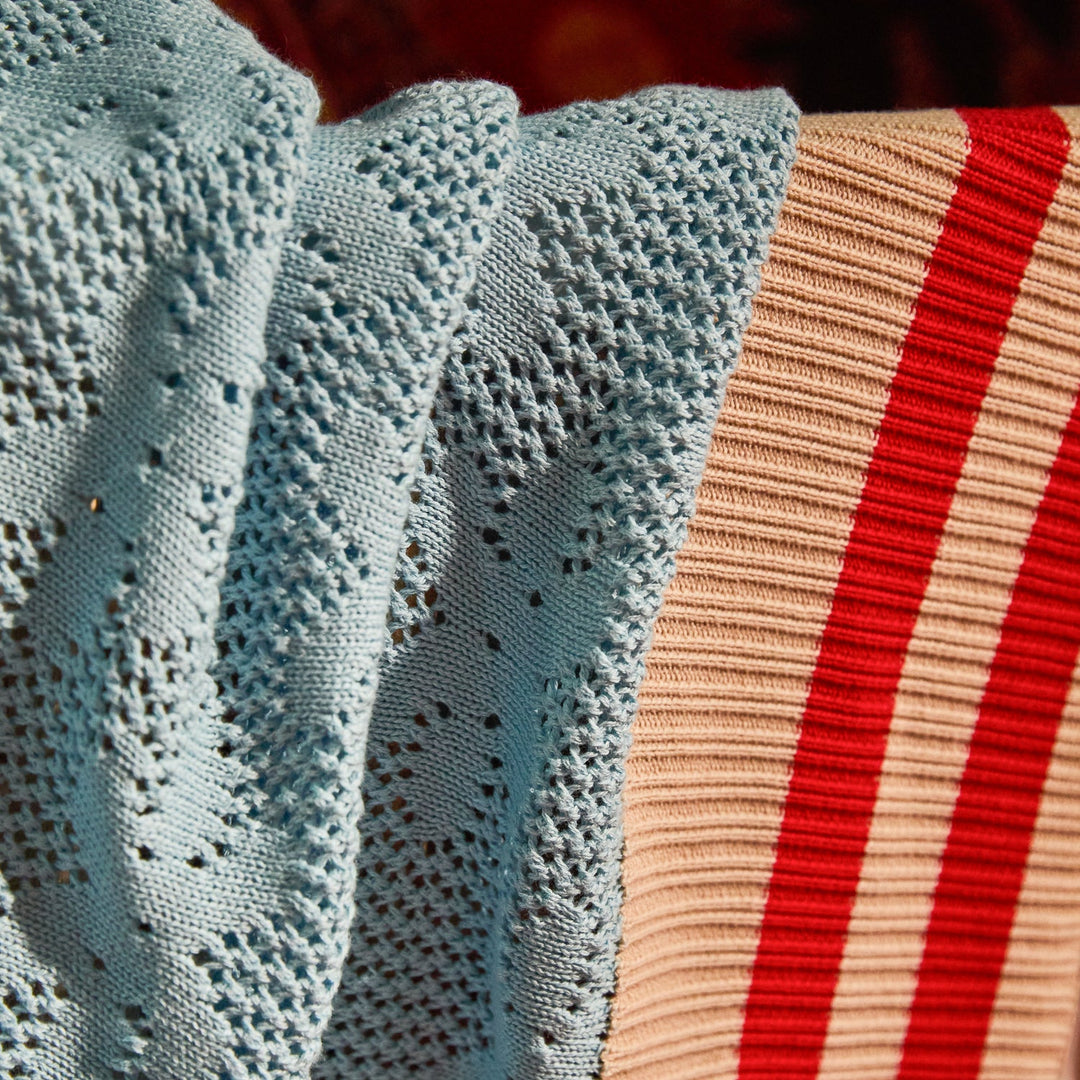 Sage x Clare Tabitha Baby Blanket - Calcite Blue