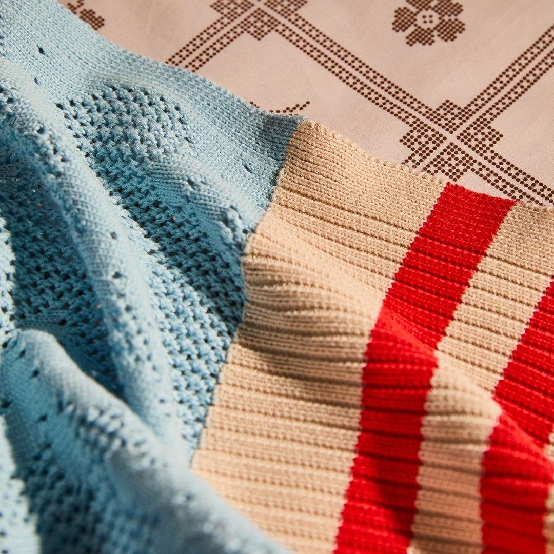 Sage x Clare Tabitha Baby Blanket - Calcite Blue