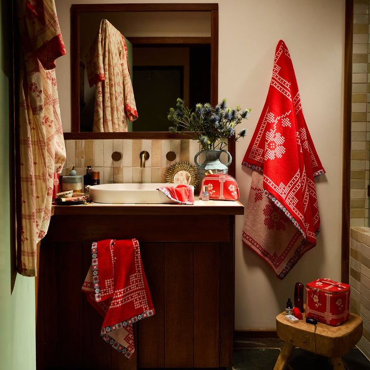 Sage x Clare Bonny Bath Sheet - Poppy