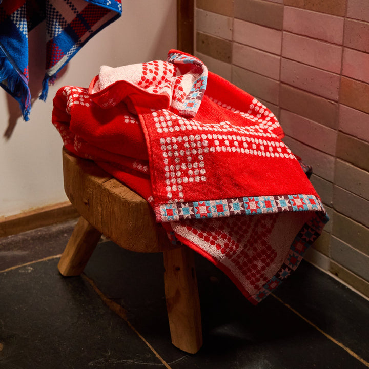 Sage x Clare Bonny Bath Sheet - Poppy