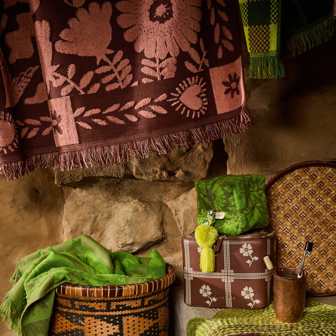 Sage x Clare Indiana Bath Sheet - Carnelian