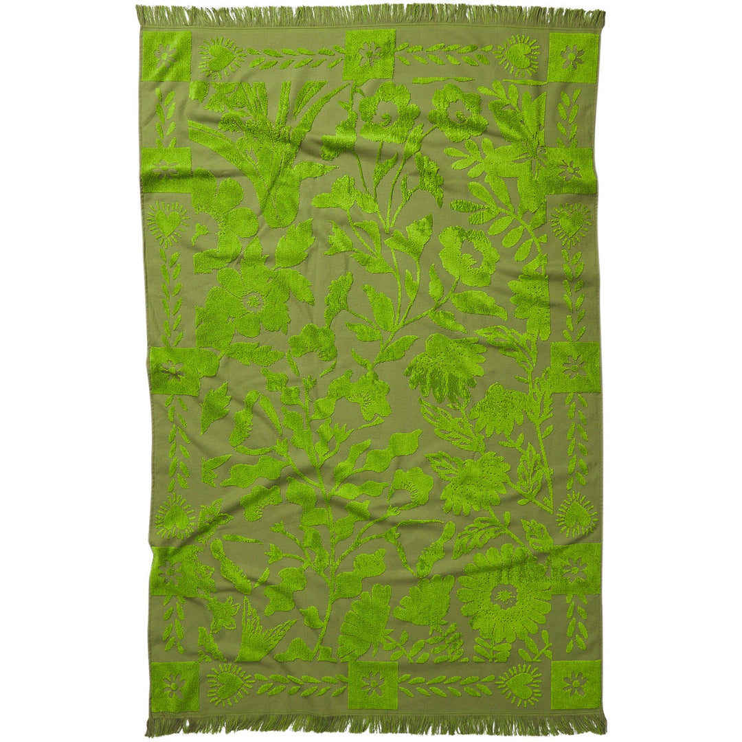 Sage x Clare Indiana Bath Sheet - Cactus Green