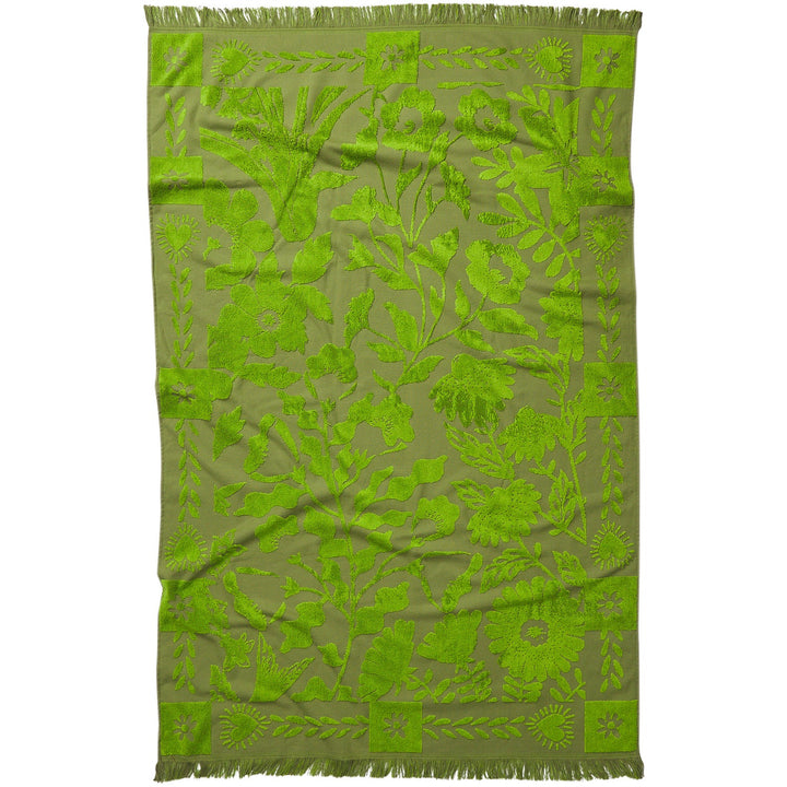 Sage x Clare Indiana Bath Sheet - Cactus Green