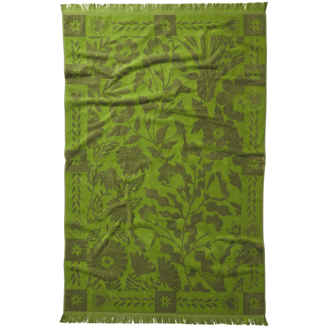 Sage x Clare Indiana Bath Sheet - Cactus Green
