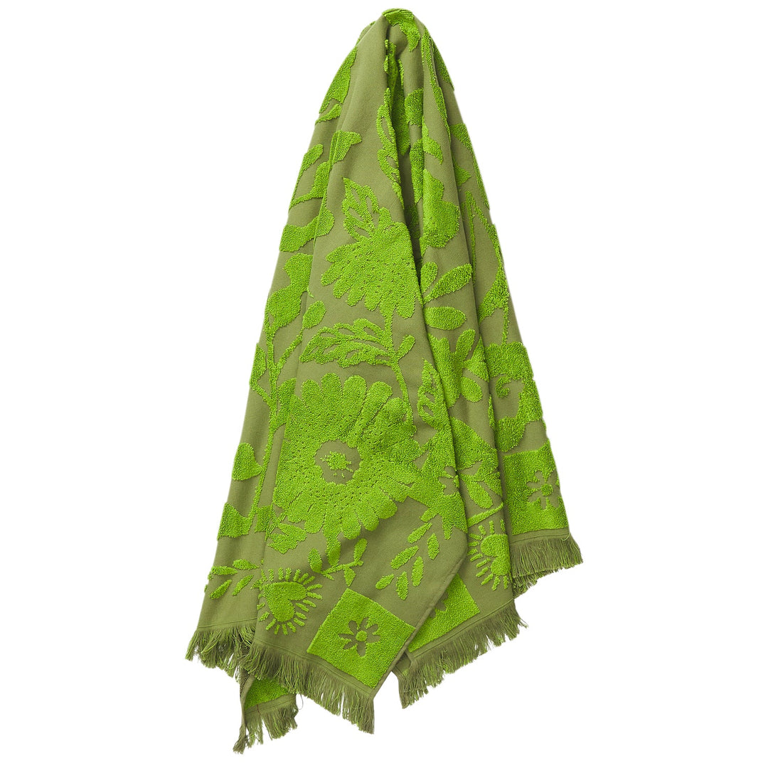 Sage x Clare Indiana Bath Sheet - Cactus Green